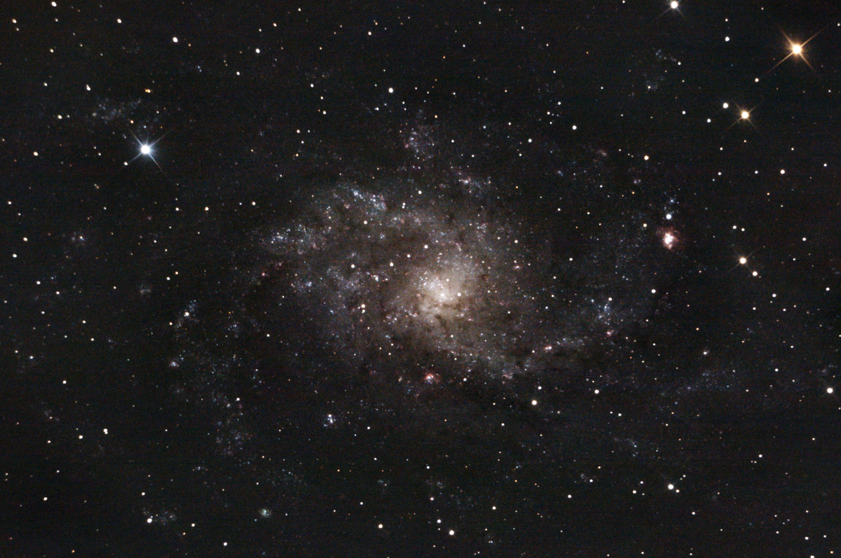 Messier 33 (Triangulum Galaxy) — face-on spiral, deeper Plau am See session 11 Oct 2025
