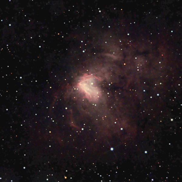 NGC 1491 (Fossil Footprint Nebula) in Perseus — HII region around BD+50° 886, photographed from Plau am See in November 2025