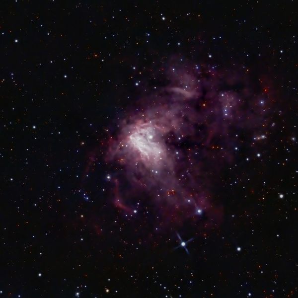 NGC 1491 (Fossil Footprint Nebula) in Perseus — HII region around BD+50° 886, photographed from Plau am See in November 2025