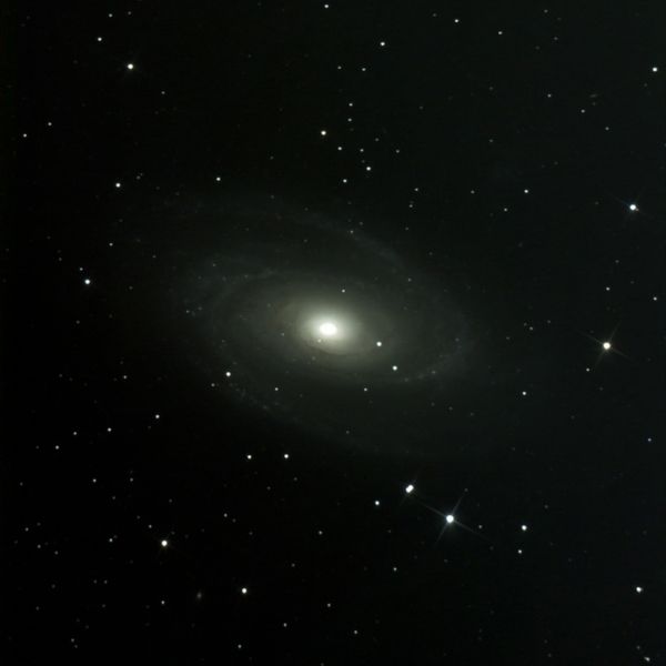 Bode's Galaxy (M81), a grand-design spiral galaxy in Ursa Major with two sweeping symmetric arms and a bright core
