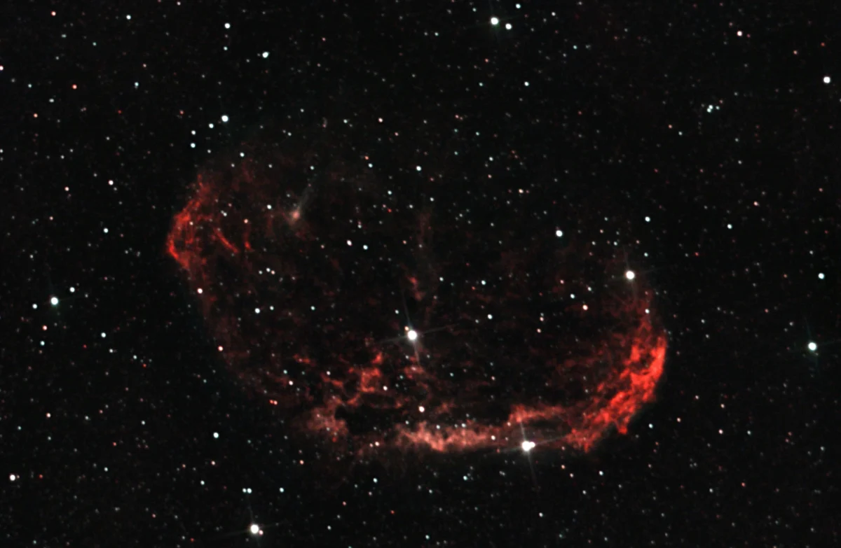 NGC 6888 (Crescent Nebula) in Cygnus — wind-blown shell around WR 136, Plau am See, 2 Oct 2025