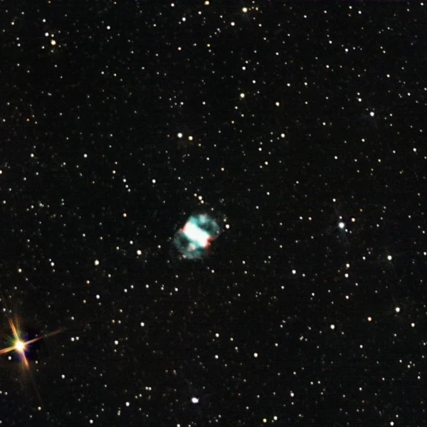 Messier 76 (Little Dumbbell Nebula) in Perseus — bipolar planetary nebula, photographed from Mecklenburg-Vorpommern on 18 Oct 2025