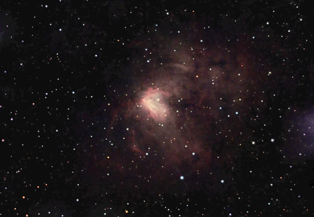 NGC 1491 (Fossil Footprint Nebula) in Perseus — HII region around BD+50° 886, photographed from Plau am See in November 2025