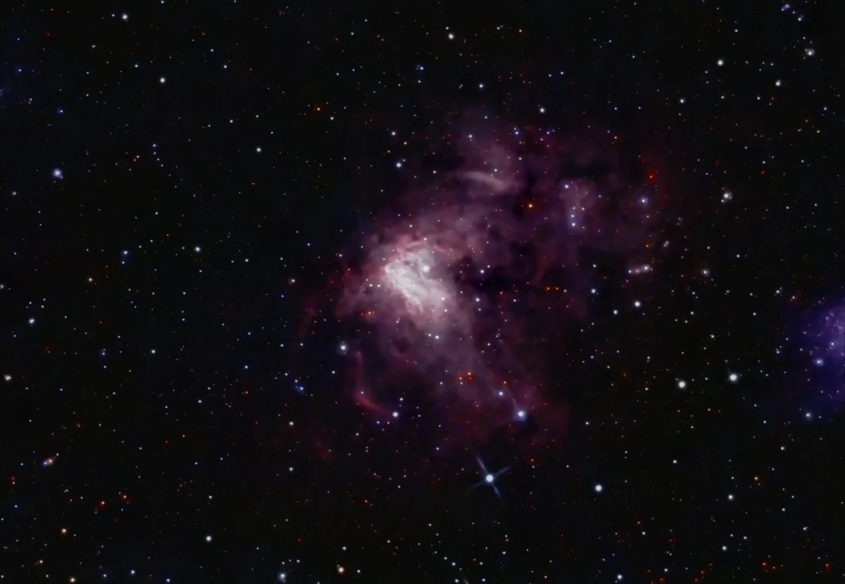 NGC 1491 (Fossil Footprint Nebula) in Perseus — HII region around BD+50° 886, photographed from Plau am See in November 2025
