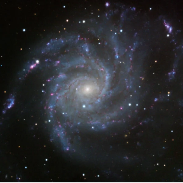 Messier 101 (Pinwheel Galaxy) in Ursa Major — mono LRGB + Hα stack from Mecklenburg-Vorpommern