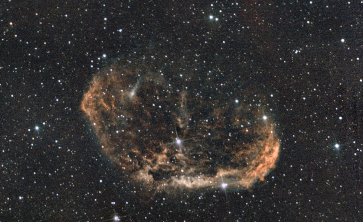 NGC 6888 (Crescent Nebula) in Cygnus — wind-blown shell around WR 136, Plau am See, 2 Oct 2025
