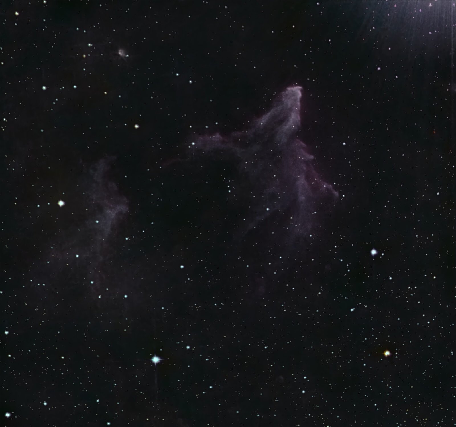 The Ghost of Cassiopeia — SH2-185 in LRGB (IC 63 & IC 59)